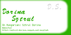 dorina sztrul business card